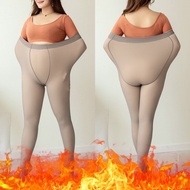 Plus Size Leggings Women's Fleece Tights Ladies Warm Winter Tights Leggings High Waist Elastic Thick