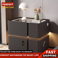 Meja Smart Bedside Table With Fingerprint Lock Smart Side Cabinet Bluetooth Speker Side Table