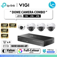 TP-Link VIGI CCTV 4 Channel Bundle Set PoE Wired Dome IP Camera C220I/C230I/C230I Mini/C240I/C240/C2