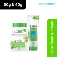 Paket Citra Pelembab 40g dan facial foam 50g Green Tea Anti Acne (1 krim dan 1 sabun muka) yang Menj