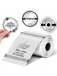 ฉลากความร้อนแบบวงกลม ใช้ร่วมกับปริ้นเตอร์ฉลาก Phomemo M110/M150/M221/M220/M120/M200/M250ได้ 1.96" X 