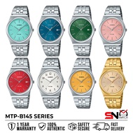 Casio MTP-B145D MTP-B145G Date Display Silver Stainless Steel Band Men Watch Jam Lelaki