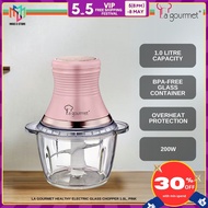 La Gourmet GC10 Healthy Electric Glass Chopper 1.0L BPA Free Glass Container Overheat Protection GC2