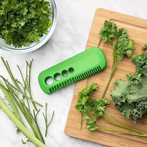 1Pc Vegetable Herb Eliminator Kale Oregano Parsley Cilantro Stripper Looseleaf Comb Household Gadget