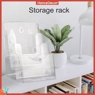HD Acrylic A5 Document Rack 3-tier Acrylic Brochure Holder Display Stand Wall Mount/countertop Clear