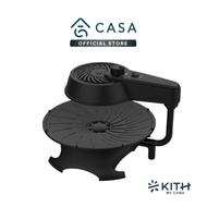 KITH Smokeless BBQ Grill - Charcoal Black (Knob Control) SBG-KS-B1 | Patented 360° Auto-Rotate Grill Pan