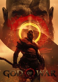 God Of War Ragnarok แรงบันดาลใจโปสเตอร์ภาพวาดผ้าใบที่มี Kratosเหมาะสำหรับห้องเล่นเกมผนังศิลปะตกแต่งบ้าน0920