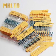 100Pcs Metal Film Resistor 1/4W 1% 1R 10R 1K 2K 10K 4.7K Ohm