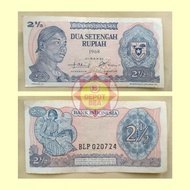 Uang Kertas 2 1/2 Dua Setengah Rupiah Sudirman Indonesia 1968