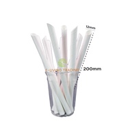 ️12mmX230mm /100pcs Disposable ️ Bubble Tea Paper Straw / Big Giant Straw / Giant Paper Straw