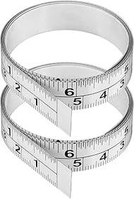 2 PCS Steel Self-Adhesive Measuring Tape, 39 Inch/100cm Peel and Stick Ruler Tape, Imperial and Metr