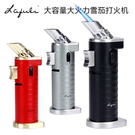 Lafuli Cigar Lighter Desktop with Hole Punch Single Fire Direct Flame Metal ABS Cigar Spray Gun