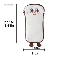 Huamingli Cartoon Cute Toast Plush Pencil Bag Large Capacity Storage Bag Pencil Cases School Supplie