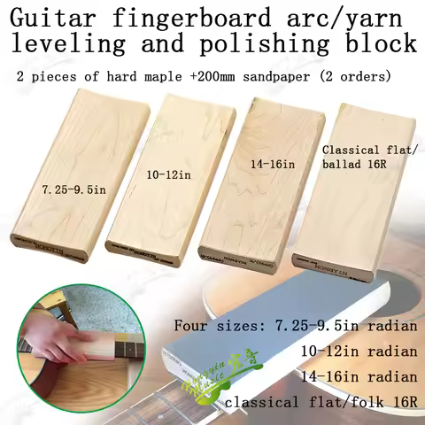 Radius Sanding Blocks For Guitar Bass Fret Wire Leveling Fingerboard Luthier Tool Dual purpose 7.25R