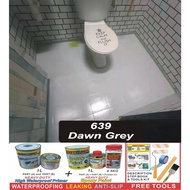 693 DAWN GREY FULL SET Epoxy Floor Coating ( FREE Tool Set ) ( Heavy Duty ) 1L PRIMER+1L EPOXY+0.5 K