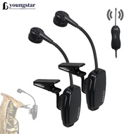 YOUNGSTAR UHF Wireless Saxophone Microphone System Clips over Instrument Receiver Transmitter Trumpet Trombone French Horn F1U1