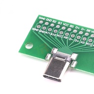 Type-c Male Female Head Test Board Double-Sided Positive Negative Plug Pin 24P Male to Female Head U