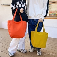 Korean Style Single Shoulder Bag for Class2022Simple New Style Canvas Shopping Bag for College Stude