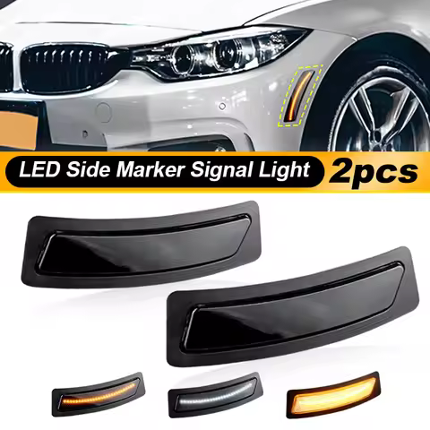 2XLED Front Side Bumper Marker Reflector Light For BMW 4 Series F36 Gran Coupe 428i 428iX 430i 430iX