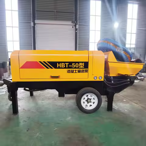 High Efficiency Mini Diesel Concrete Pump Diesel Concrete Trailer Pump With Remote Concrete Pump Con