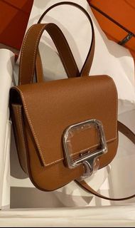 Pre-order Hermes Della Bag Gold epsom Phw 金棕色 Epsom 全新全套 Stamp U Full set with original receipt