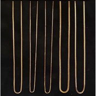 Women's Necklace Plain Grade 420/9 Carat Real Gold Chain