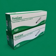 SYACARE Disposable Syringe 3ml, 5ml, Luer Lock, Slip Tip,100pcs [ MDA Certified ]