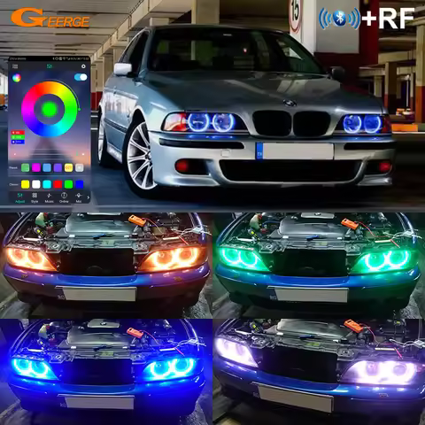 For BMW E39 540i 530i 528i 525i 523i M5 Bluetooth APP Ultra Bright Multi Color RGB Led Angel Eyes Ki