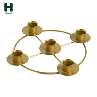 Homyl Advent Wreath  for Candles Decorative Dinner Candle Cup Iron Candlestick Advent Candle Holder 