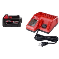 [ขายร้อน] แบตเตอรี่ Milwaukee 48-59-1850 M18 RED LITHIUM XC 5.0 Ah (2) + ชุดชาร์จหลายแรงดันไฟฟ้า 48-