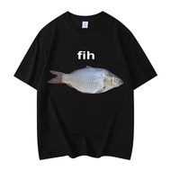 Fih Fish Funny Meme T Shirt High Quality Fashion Short Sleeve T-shirts