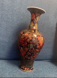 Chinese Antique Ceramic Black flower vase