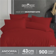 Dreamynight Home Andorra Fitted Bedsheet Set 2in1 4in1 – Single Queen King 43cm Height 900 TC