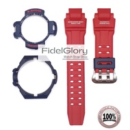 Casio G-SHOCK Original GA-1000 GA-1100 Blue / Red matte Optimus Prime bezel and strap set