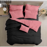 BUGSUDECOR | AESTHETIC PLAIN TWO TONE BEDCOVER SET SIZE 90x200 | 120x200 | 160x200 | 180x200 bedshee