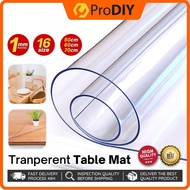 1mm 60cm 70cm Transparent Table Cover PVC Table Mat Thick Table Cloth Lapik Meja Makan Plastik Alas Meja Tebal 桌垫