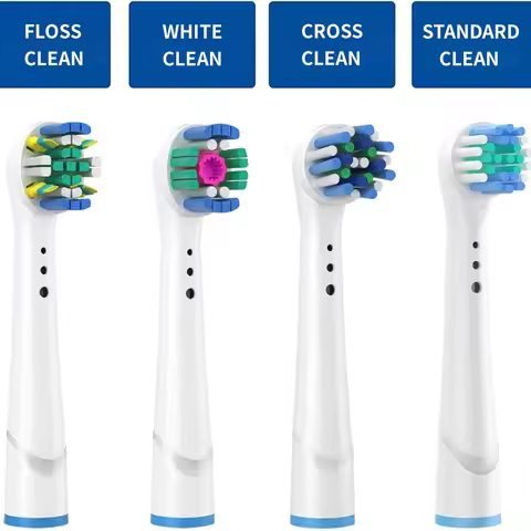12PCS Electric Whitening Toothbrush Replacement Brush Heads For Oral B Toothbrush Head 3D Tooth Brus