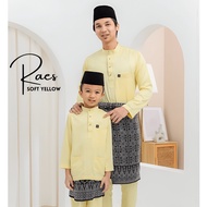 Baju Melayu Lelaki (SOFT YELLOW) Baju Melayu Short Musang Raes Baju Melayu Raya 2025 Baju Melayu Sed