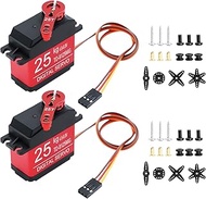 DS3225 25 kg Digital Servo Motor AYWHP 2 Pieces Full Copper Metal Gear Servo for RC Aeroplane Helico