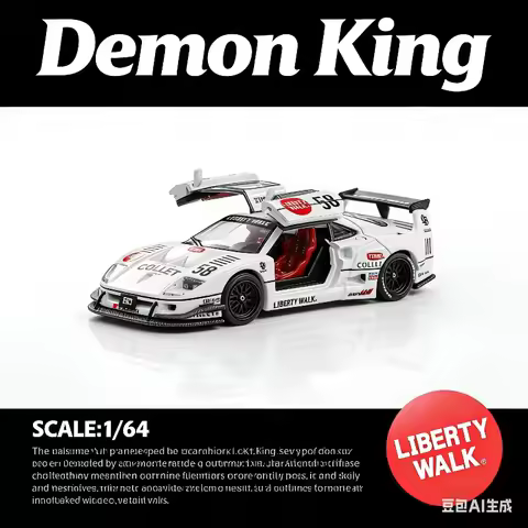 Demon King Car Model 1:64 - Ferrari F40 LB-Works Widebody-wing Door Concept Modified Die-Cast Alloy 
