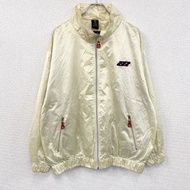 古著PELLE PELLE 全拉鍊尼龍夾克，米色，L 碼