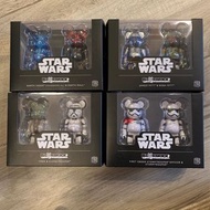 全新日版 Medicom Bearbrick 100% 孖裝be@rbrick Disney Starwars Jango fett Boba Fett 星球大戰Yoda Storm trooper 