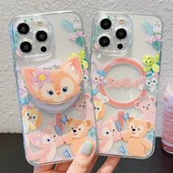 Casing For iPhone 15 Pro Max 14 11 13 12Pro Magnetic Wireless Charging Stand Holder Girly LinaBell D