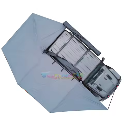 Outdoor 4x4 270 Awning Shower Bath Tent Roof Top Tent Aluminum Hard Shell Top Rooftop Tent For Car V