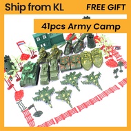 41PCS Army Combat plastic weapon soldiers military Army Tanks Kids toys army toys mainan kanak kanak