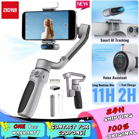 ZHIYUN CQ5 Smart Voice Gimbal Stabilizer Handheld Gimbal 3-Axis Foldable Extended Selfie Stick Cell