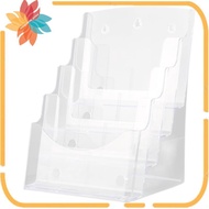 A5 Acrylic Brochure Display Stand Rack Flyer Holder Magazine Organizer