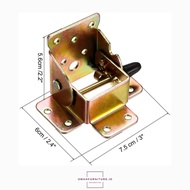 SIKU Omahfurniture.id Folding Table Leg Angle Hinge Bracket Can Be Opened Up to 90 Degrees