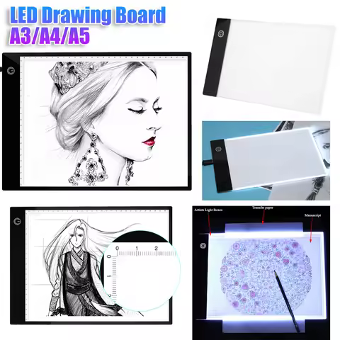 A4 Digital Graphics Tablet LED Drawing Board Light Box Tracing Copy Pad A3 A4 A5 Drawing Pad