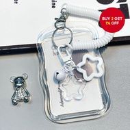 New Card Cover Idol Photocard Student Card Holder with Retractable Lanyard and Keychain Protective C
